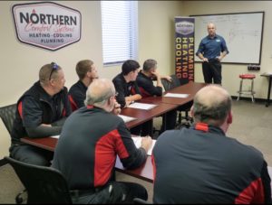 Northern Comfort Systems HVAC supervisor meeting